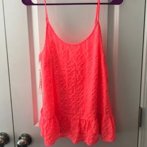 LILLY PULITZER peplum top! Vibrant pink!